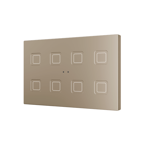 Tecla RGB XL 8. PC-ABS Capacitive push button - 8 buttons - Champagne