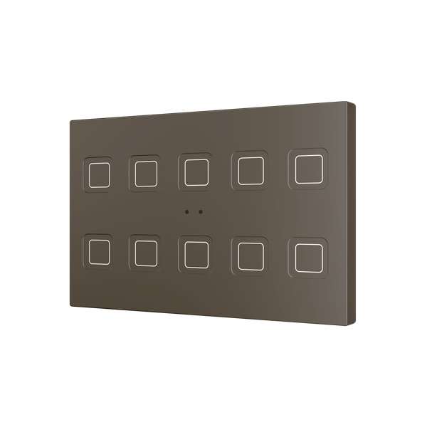 Tecla RGB XL 10. PC-ABS Capacitive push button - 10 buttons - Mocha