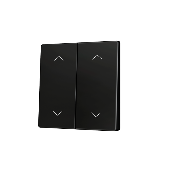 ZS55. Cover for Double KNX Soft push button 55x55 mm. Tilt up&down - Shutter icon - Anthracite