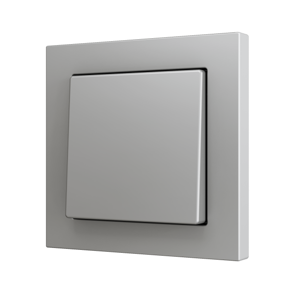 ZS55. Simple Soft push button for 1 binary input 55x55 mm - Silver