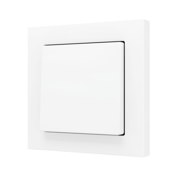 ZS55. Simple Soft push button for 1 binary input 55x55 mm - Matt white
