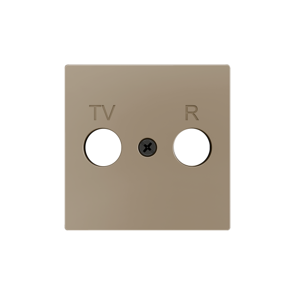 ZS55. Cover plate for TV/R insert 55x55 mm - Champagne