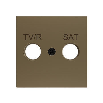 ZS55. Cover plate for TV-R/SAT insert 55x55 mm - Champagne