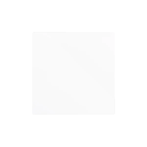 ZS55. Blind cover 55x55 mm - Matt white. Metallic plate (ZACHOLD33) is needed but not included