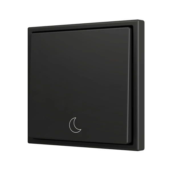 ZS70. Simple Soft push button for 1 binary input 70x70 mm - Anthracite - Custom. Minimum 100 units per design