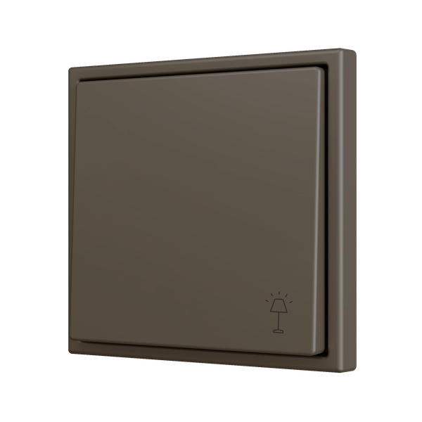 ZS70. Simple Soft push button for 1 binary input 70x70 mm - Mocha - Custom. Minimum 100 units per design