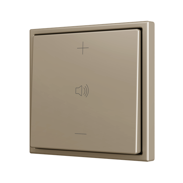 ZS70. Simple Soft push button for 2 binary inputs 70x70 mm - Champagne - Custom. Minimum 100 units per design