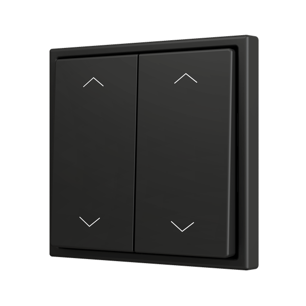 ZS70. Double Soft push button for 4 binary inputs 70x70 mm - Shutter icon - Anthracite