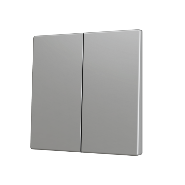 ZS70. Cover for Double KNX Soft push button 70x70 mm. Tilt up&down - Silver