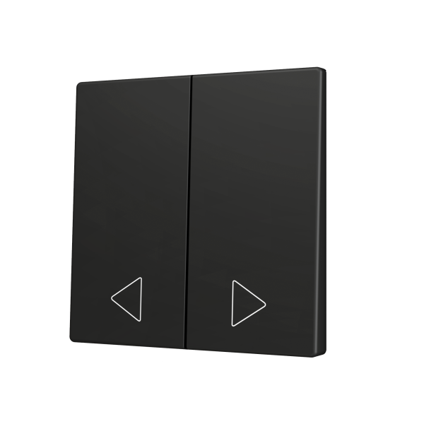 ZS70. Cover for Double KNX Soft push button 70x70 mm. Tilt down - Anthracite - Custom. Minimum 100 units per design