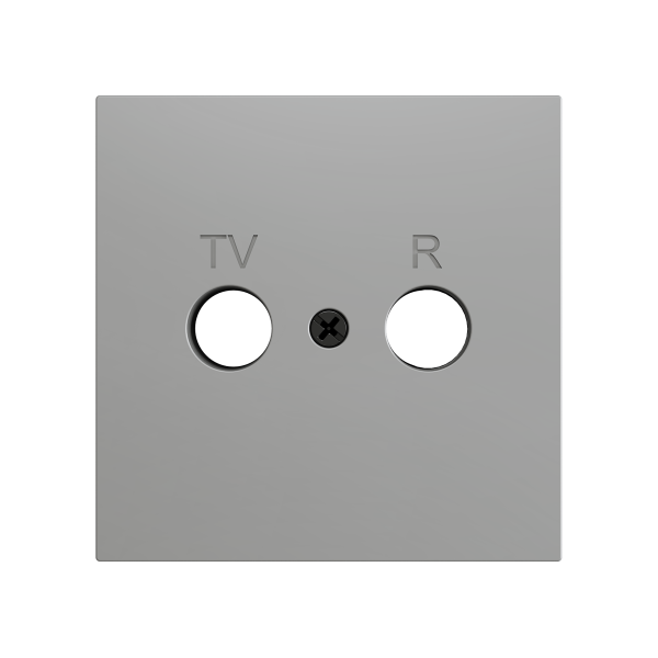 ZS70. Cover plate for TV/R insert 70x70 mm - Silver