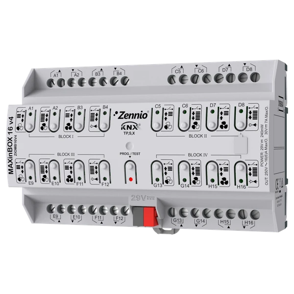 MAXinBOX 16 v4. KNX multifunction actuator with KNX Secure - 16 outputs 16A