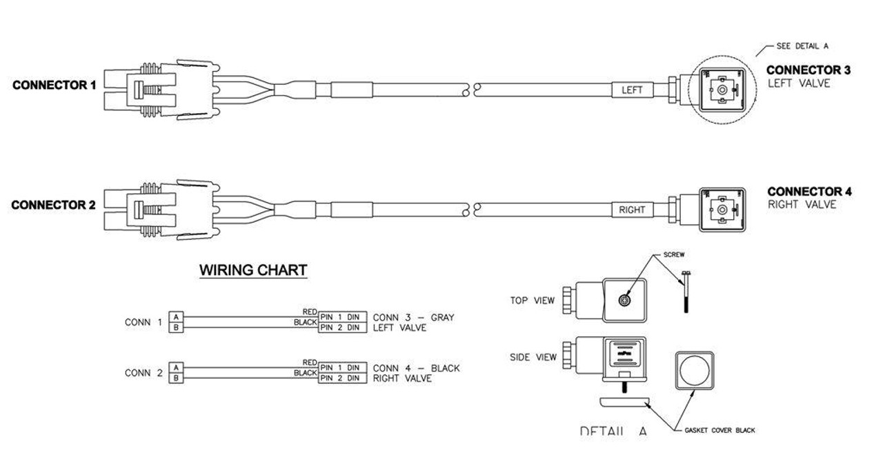 Cable, Jumper - Delphi/DIN - Valve and Steering