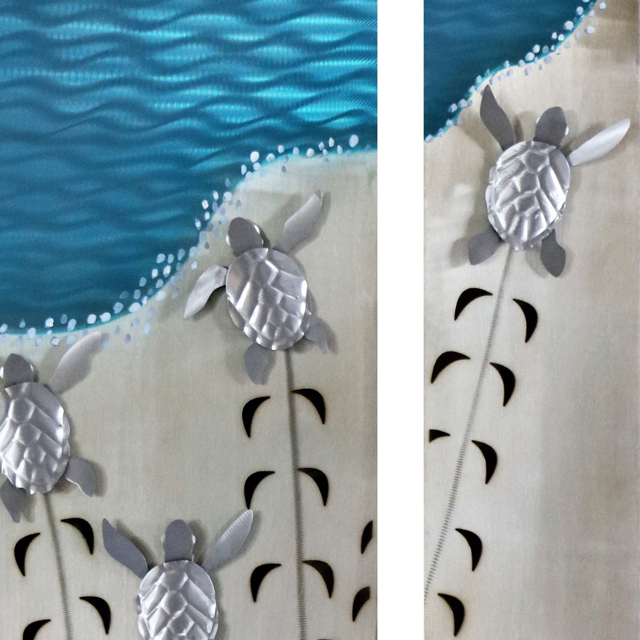 Baby Sea Turtles Making Tracks Metal Wall Art MM321