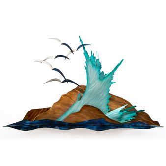 Coast Lookout with Billowing Waves Wall Sculpture - MM142