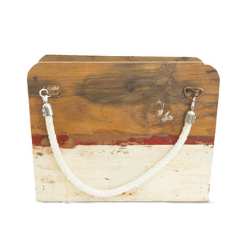 Flower Bag Square Med Boat Wood