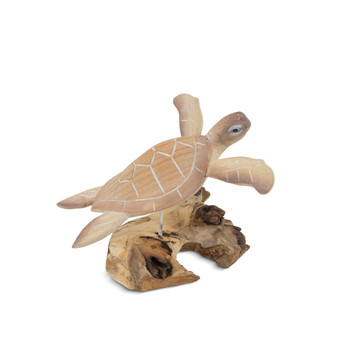 Small Turtle on Base - Soft Natural C291