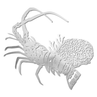 Lobster with Coral (304 ss/outdoor) - metal only MM916