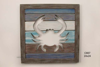 Cutout Slatwood Crab Panel