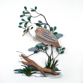 Hand Carved Blue Heron Wall Art CW275X