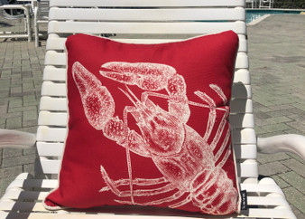 Lobster Pillow Indoor Style 18 x 18
