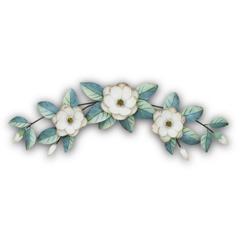 Magnolia Swag Metal Wall Art - CA194