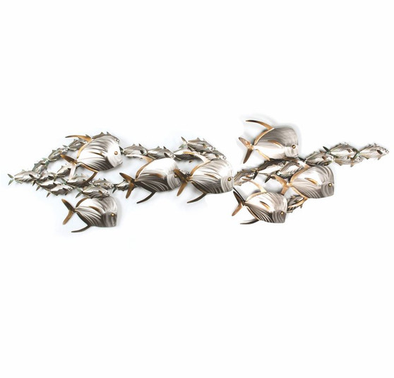 Lookdown and Sardine School of Fish Metal Wall Art MM164