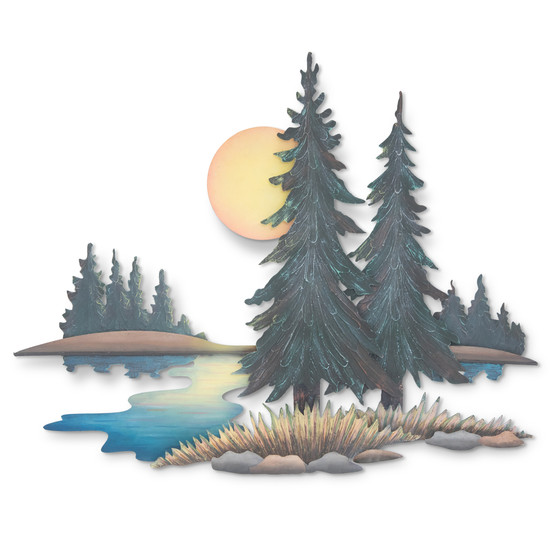 Pine Lake Metal Wall Art CA002