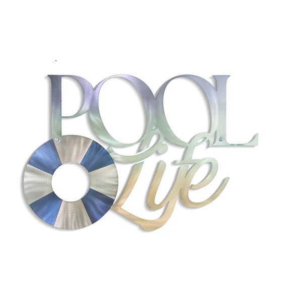 Pool Lifestyle Plaque - Stainless Steel FA011
