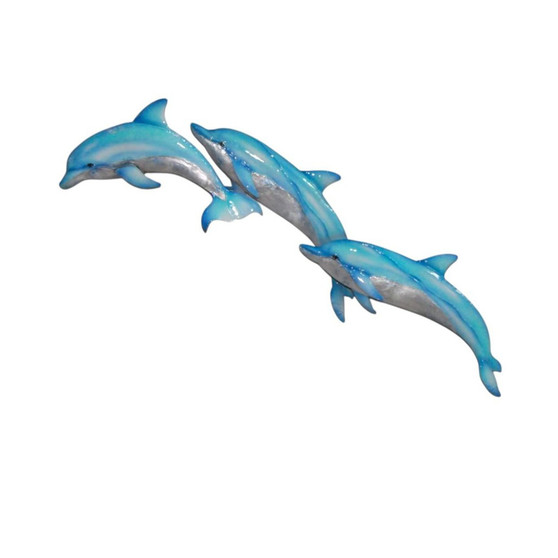 Capiz Dolphin Pod Metal Wall Art P003
