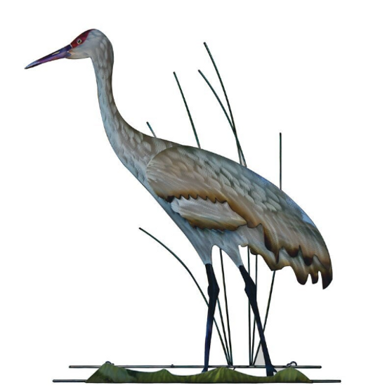 Sandhill Crane Metal Wall Art - MM175