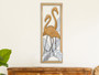 Flamingo Pair Teak in Frame MM015