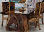 Teak & Black Resin Dining Table FST001