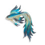 Fighting Fish Swim Left Metal Wall Art - CO179L