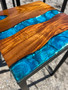 Nesting Tables Set of 3 Blue Shell Resin