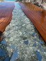 Coffee Table Teak with Crushed Glass in Resin CTF-01-BG