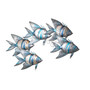 Capiz School of 5 Fish Metal Wall Art P005