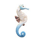 Capiz Seahorse Pastel Blue Metal Wall Art P008