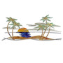 Swaying Tropical Palm Scene - Metal Wall Art CO141