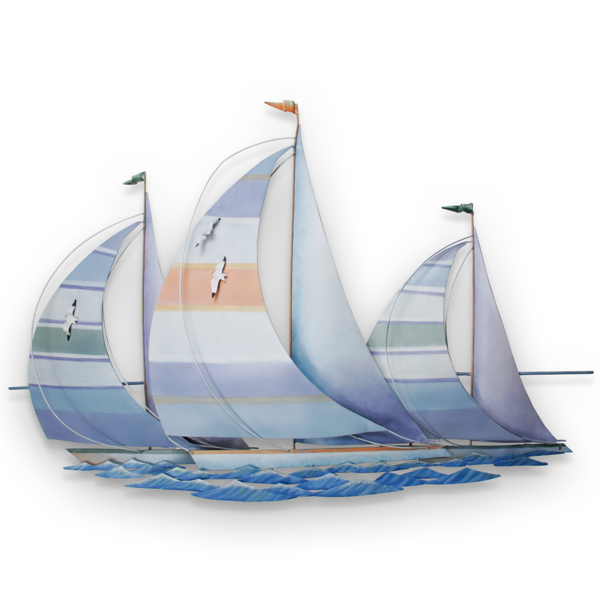 Regatta Metal Sailboats Wall Art