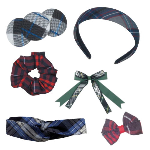 Hair Accessories in School Plaid
