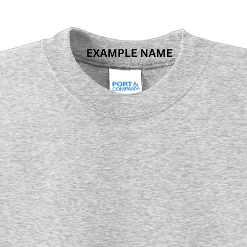 Vinyl Heat Pressed Name Inside Collar **Only for select items**