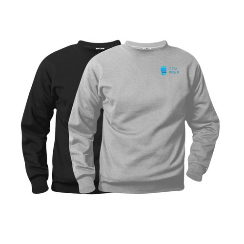 Gem Prep A+ Unisex Crew Neck Fleece Sweatshirt with Logo  