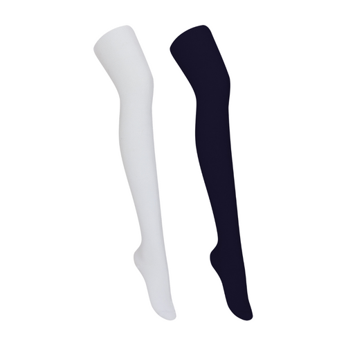 Classroom Girls Knit Tights Single Pack Dark Navy and White