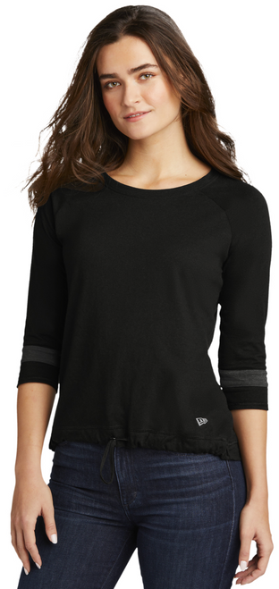 Eagle Softball New Era Ladies Tri-Blend 3/4-Sleeve Tee with Logo