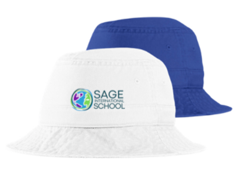 Sage Bucket Hat with Embroidered Logo
