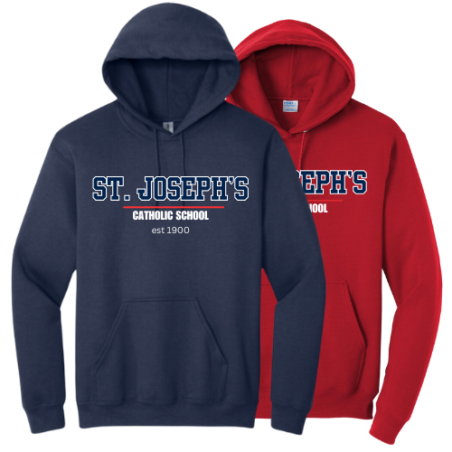 St. Joe’s Core Fleece Pullover Hoodie with Heat Pressed Logo