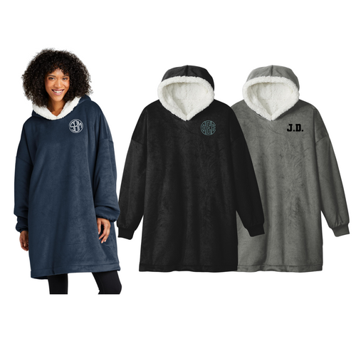 Senior Gift Port Authority Blush Texture Blanet with Custom Embroidery