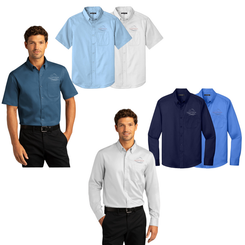 American Classical Schools of Idaho SuperPro React Twill Shirt with Embroidered Logo on Left Chest