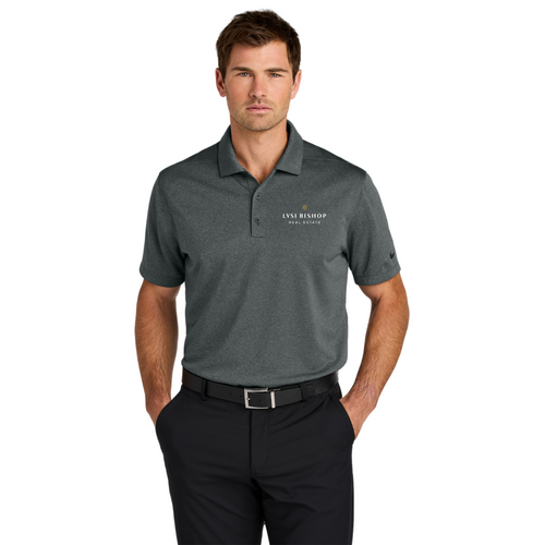 Lysi Bishop Real Estate Dri-FIT Smooth Heather Polo with Embroidered Logo on Left Chest 